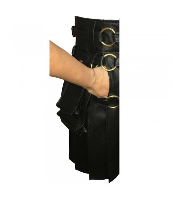 Gothic Black Chain Straps Kilt